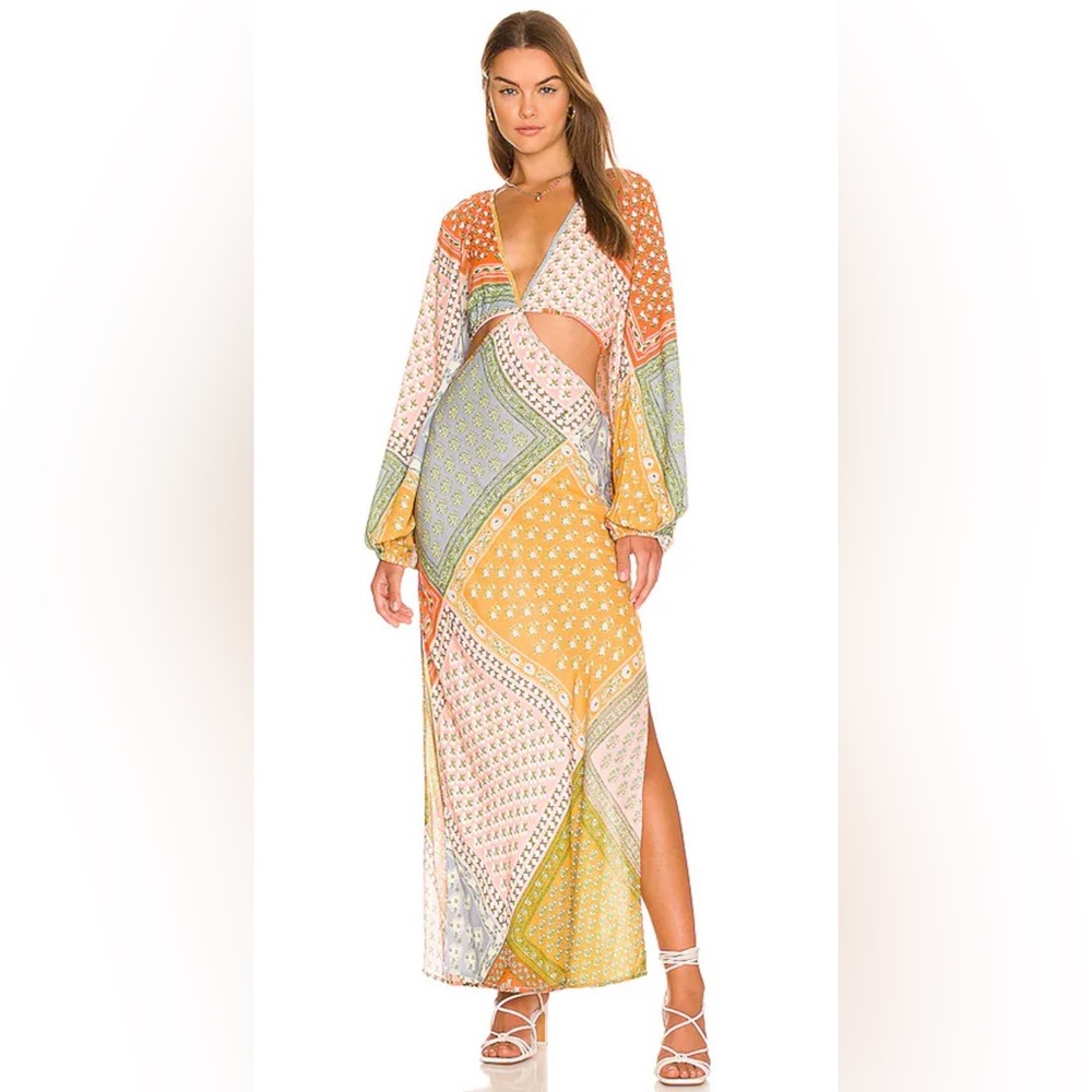 Colorful Patchwork Maxi Dress